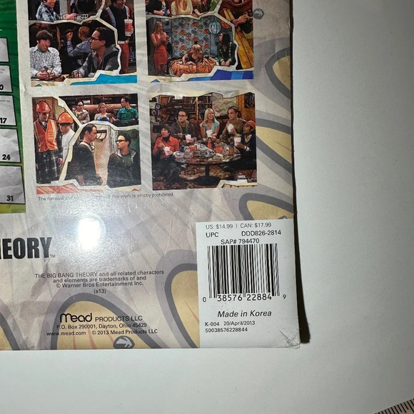 Big Bang Theory 2014 Calendar - Sealed - Picture 3 of 4